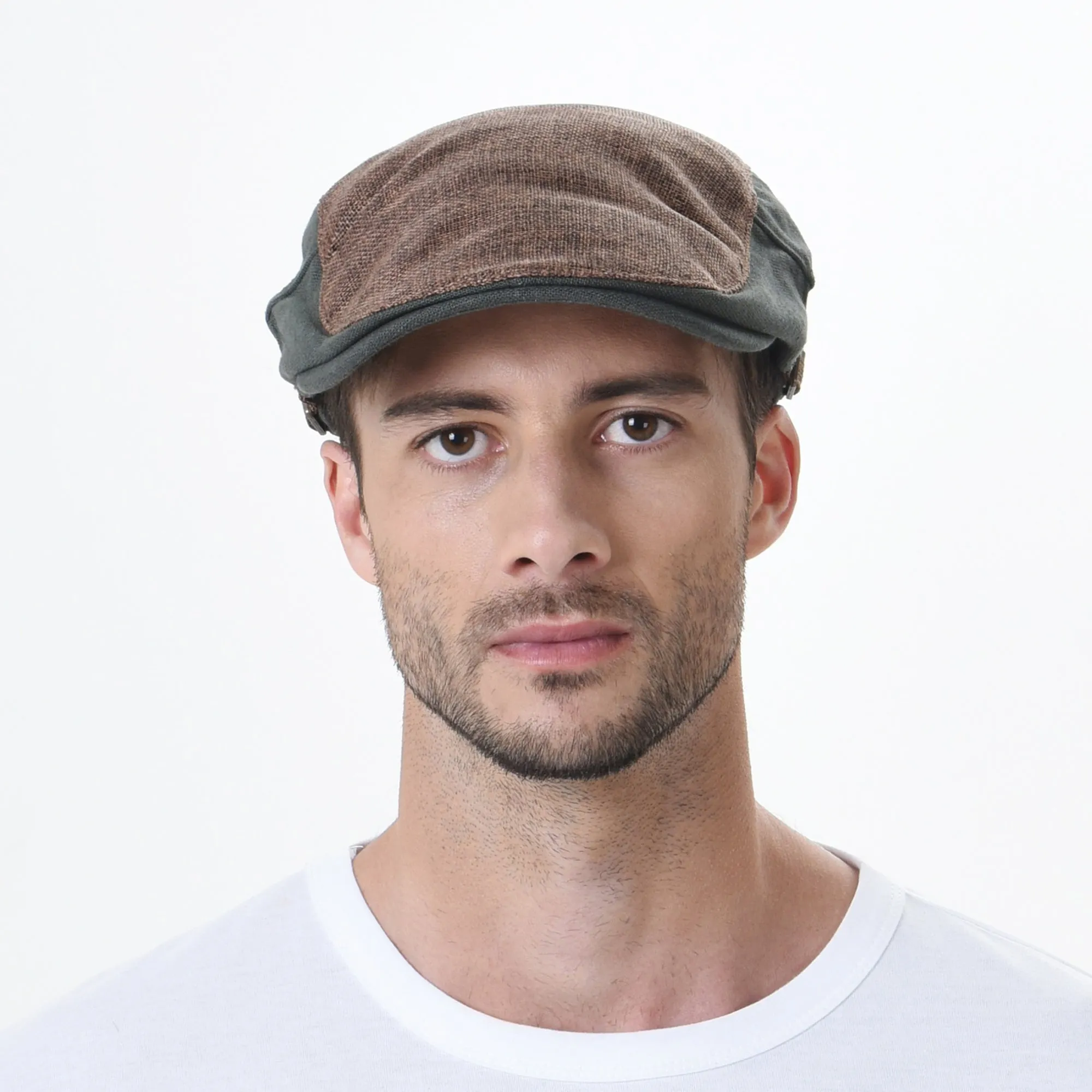 Two Tone Block Summer Newsboy Hat Flat Cap AC3046