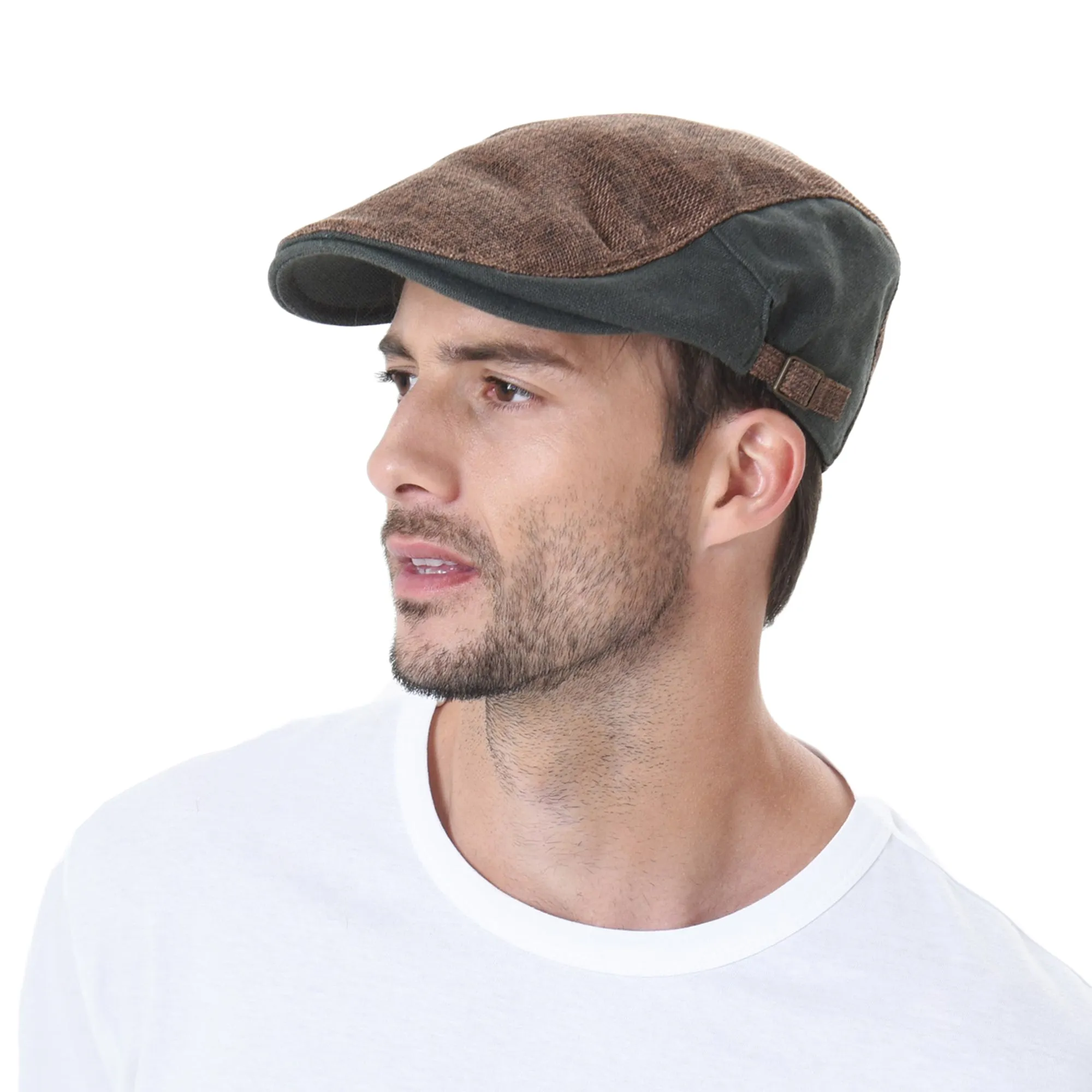 Two Tone Block Summer Newsboy Hat Flat Cap AC3046