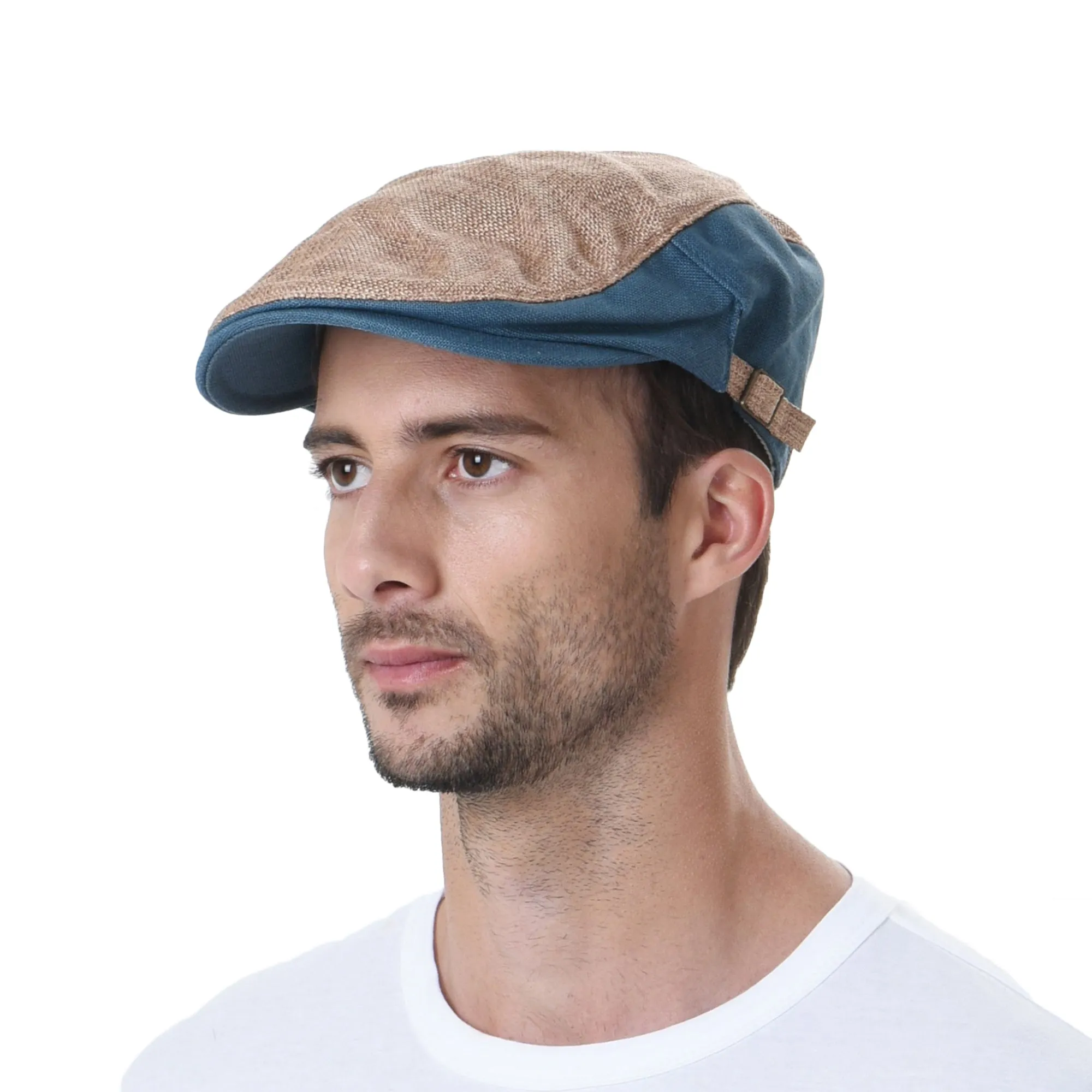 Two Tone Block Summer Newsboy Hat Flat Cap AC3046