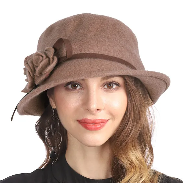 Women 100% Wool Felt Winter Hats Z04