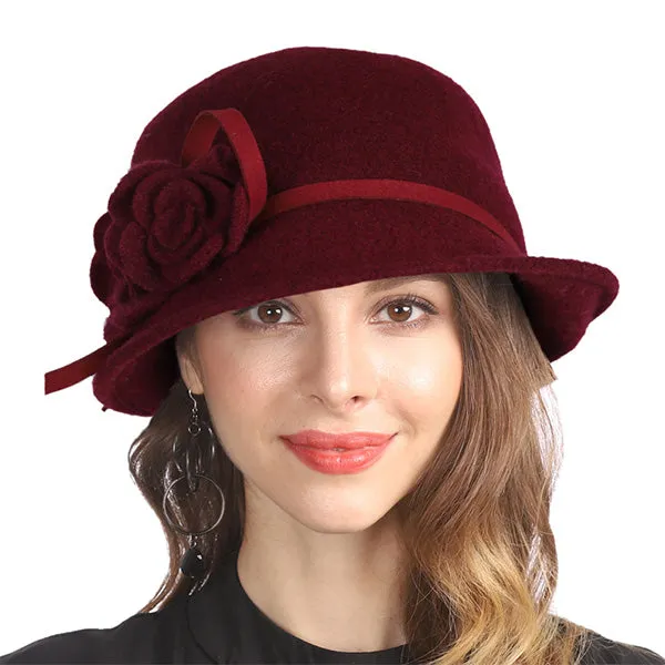 Women 100% Wool Felt Winter Hats Z04