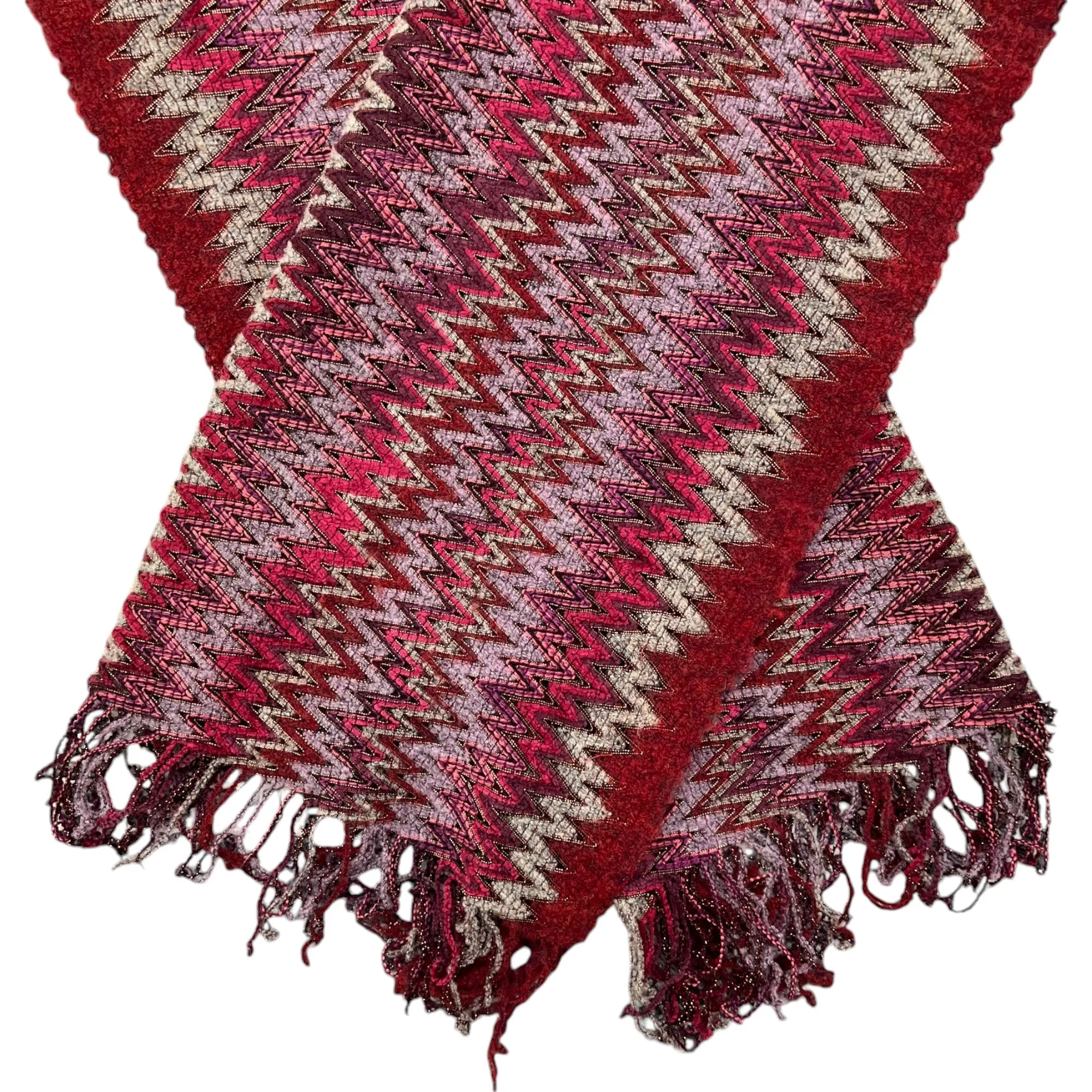 Women's Chevron Print Scarf Burgundy