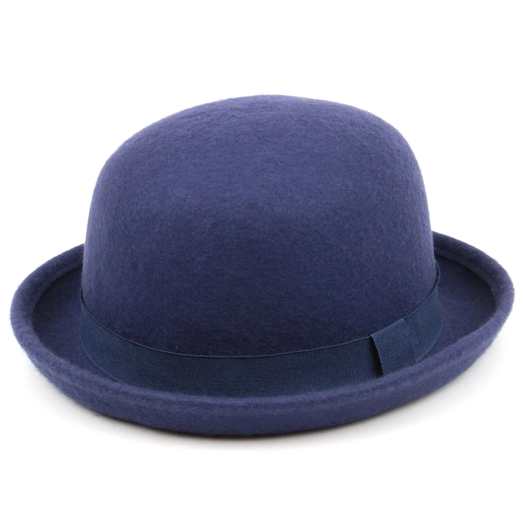 Wool felt bowler Derby hat - Blue