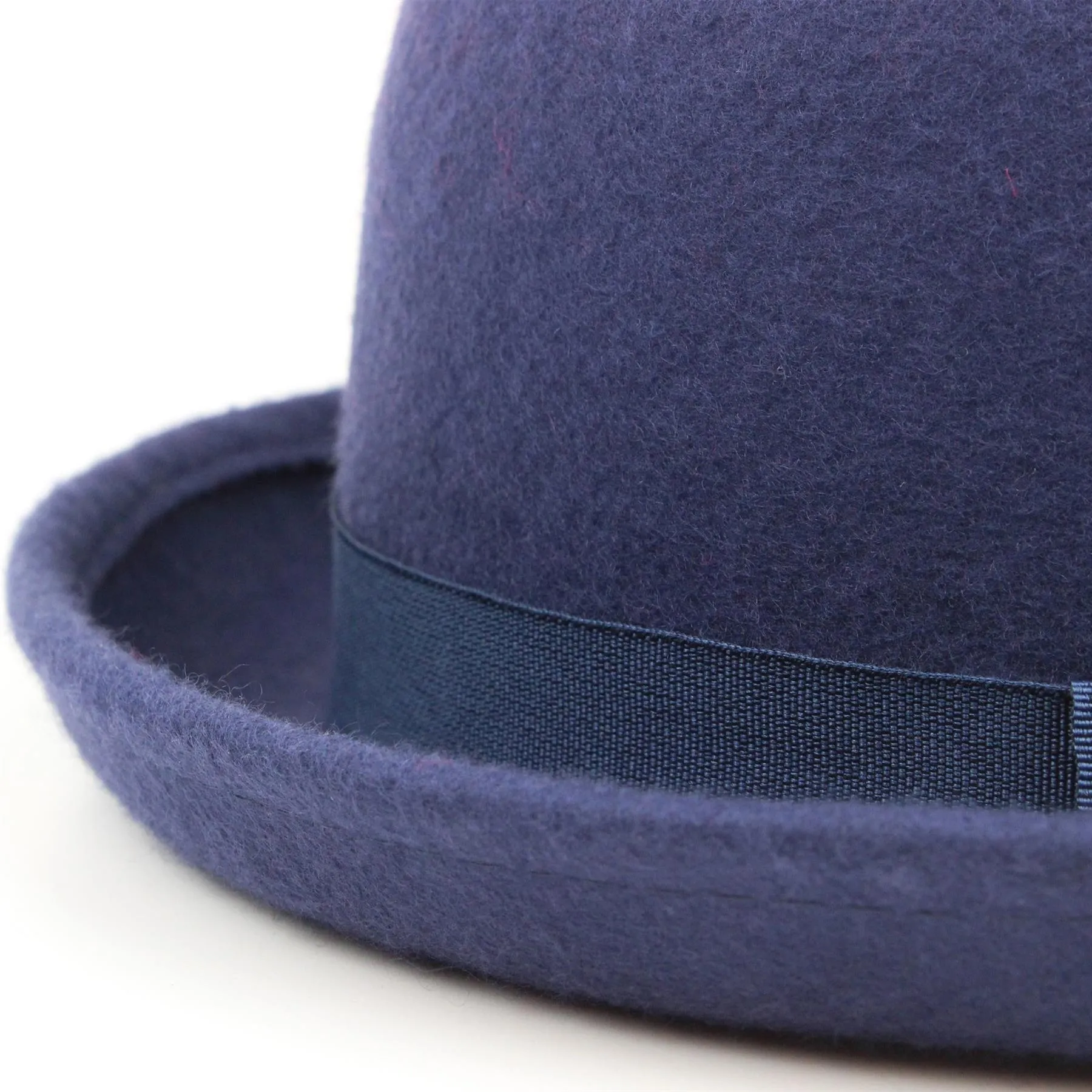 Wool felt bowler Derby hat - Blue