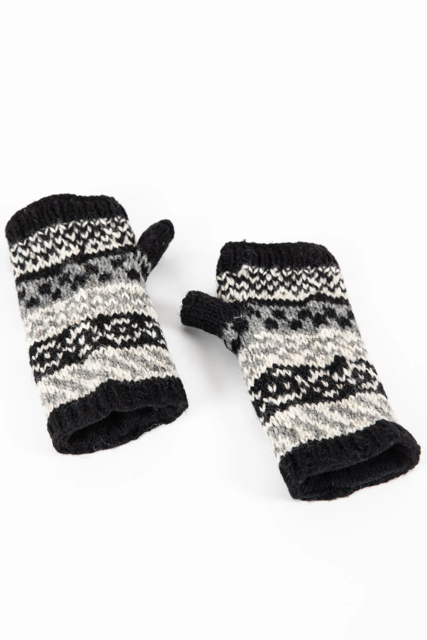 Wool Fleece Lined Reilly Fingerless Mittens