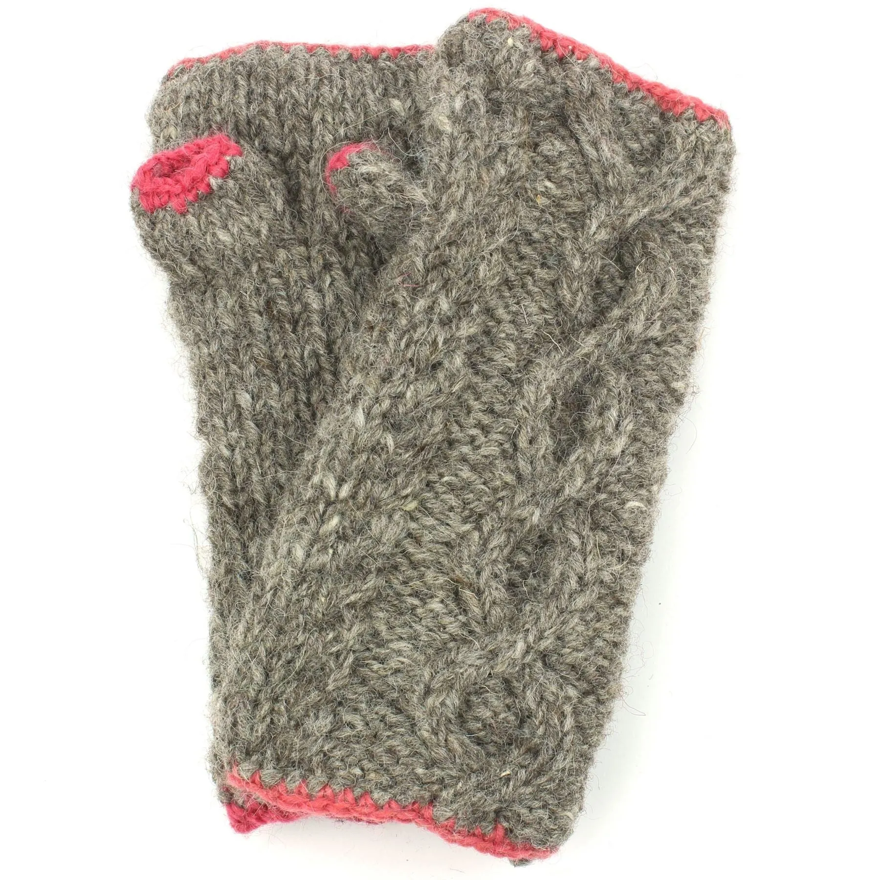 Wool Knit Arm Warmer - Cable - Oatmeal