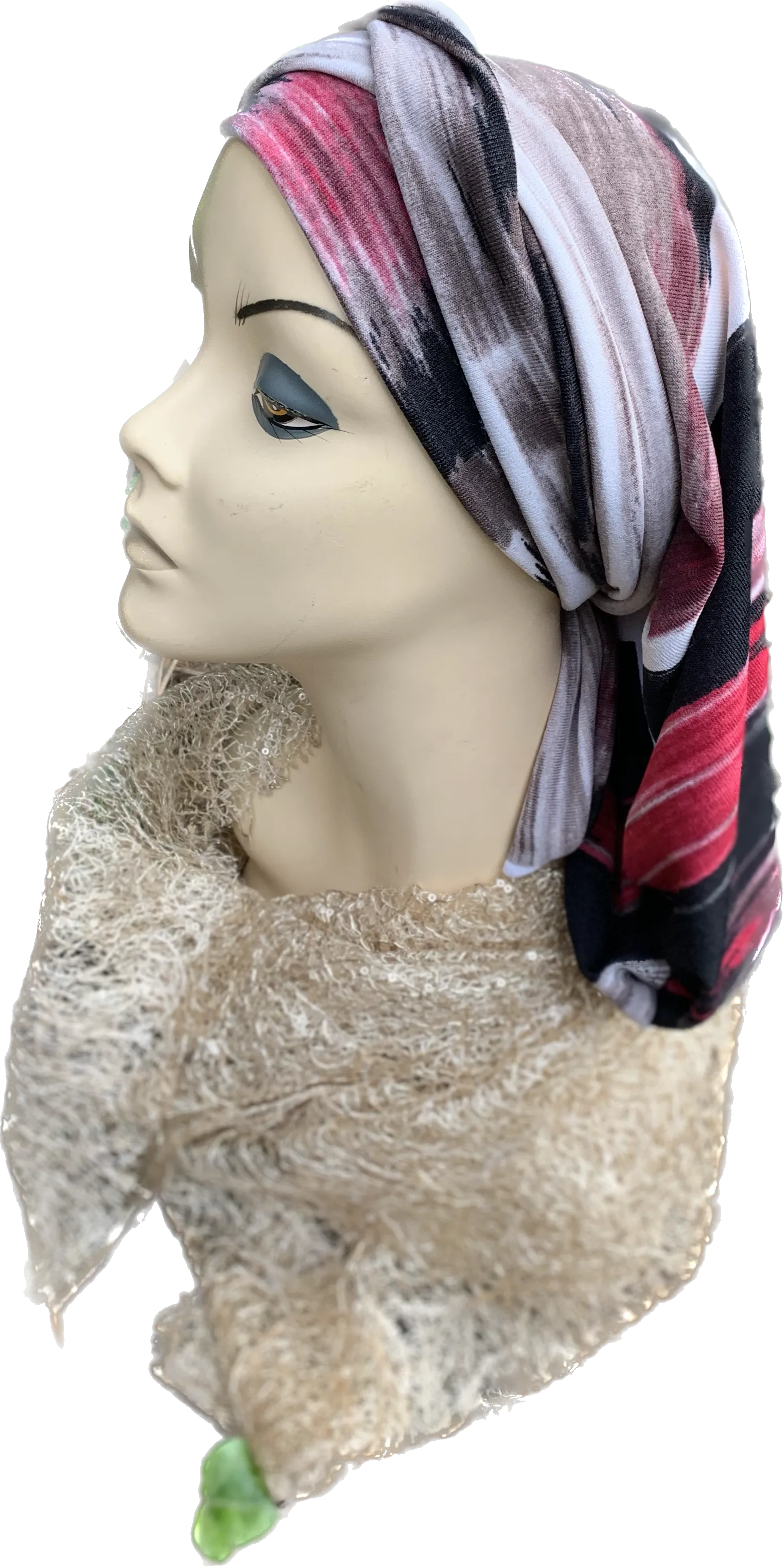 Wrap Around Head Scarf | Ten Way Tie Snood Turban | Modern Hijab | Made in USA